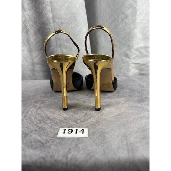 Steve Madden Womens Drew Velvet Patent Leather Slingback Heels Shoes Size 7 - Picture 5 of 6